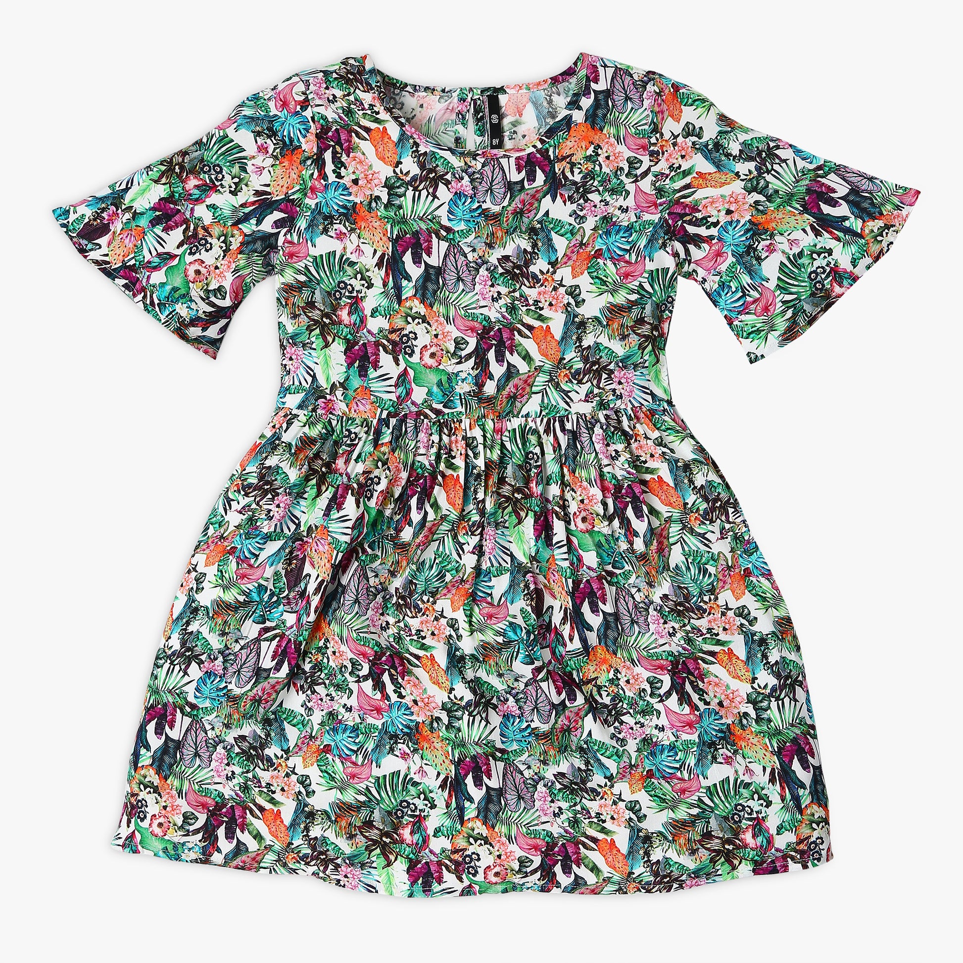 Girl's Regular Fit Printed Dress