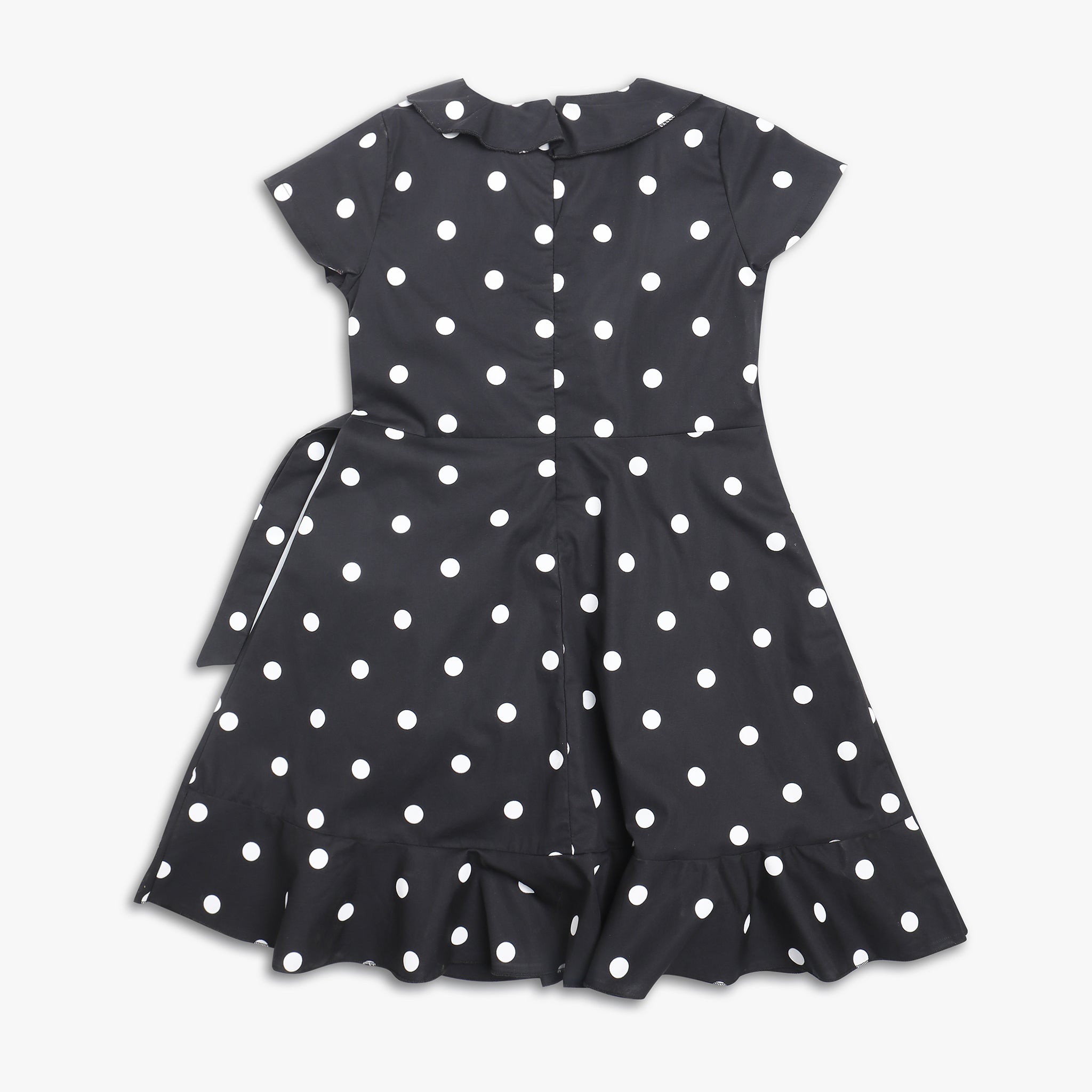 Girls Regular Fit Polka Dots Dress