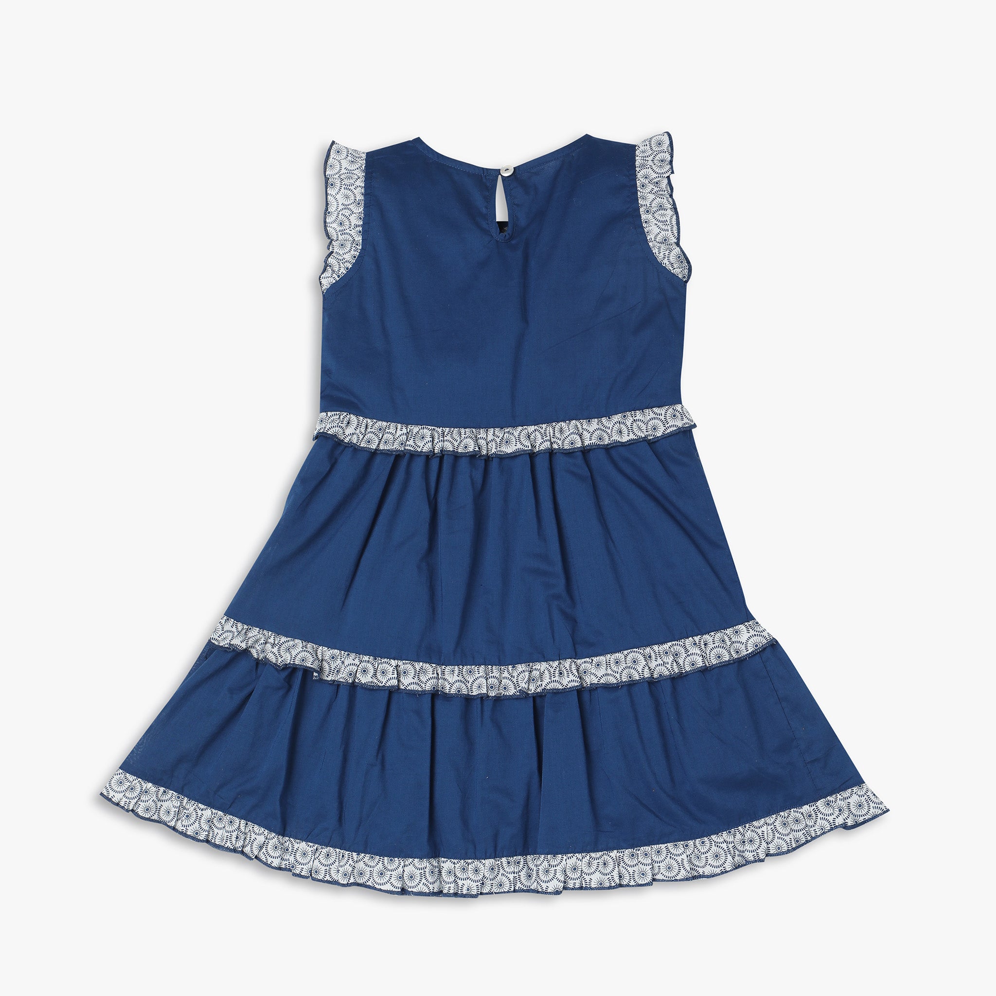 Girls Regular Fit Embroidered Frock