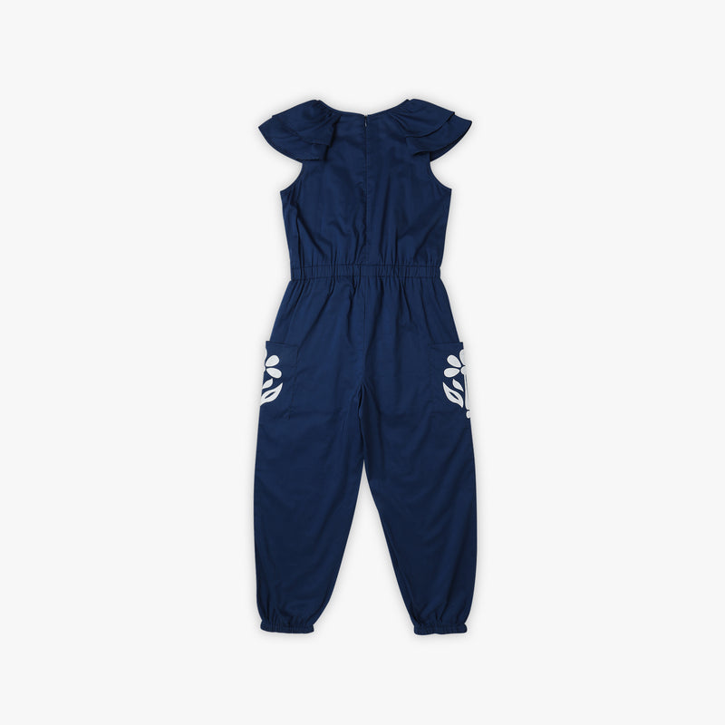 Girls Regular Fit Solid Jumpsuit