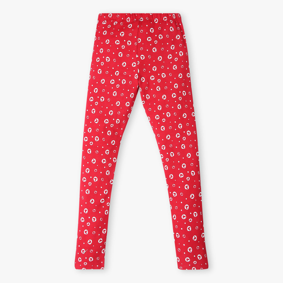 Girls Skinny Fit Printed Mid Rise Leggings