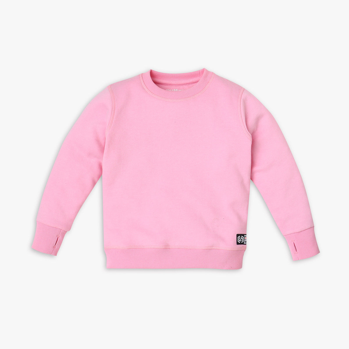 Girls Regular Fit Solid Sweatshirt