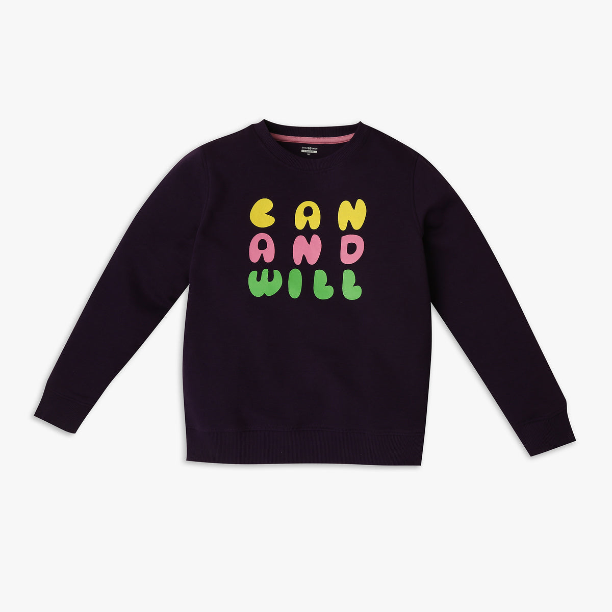 Girl's Regular Fit Graphic Sweat Tees