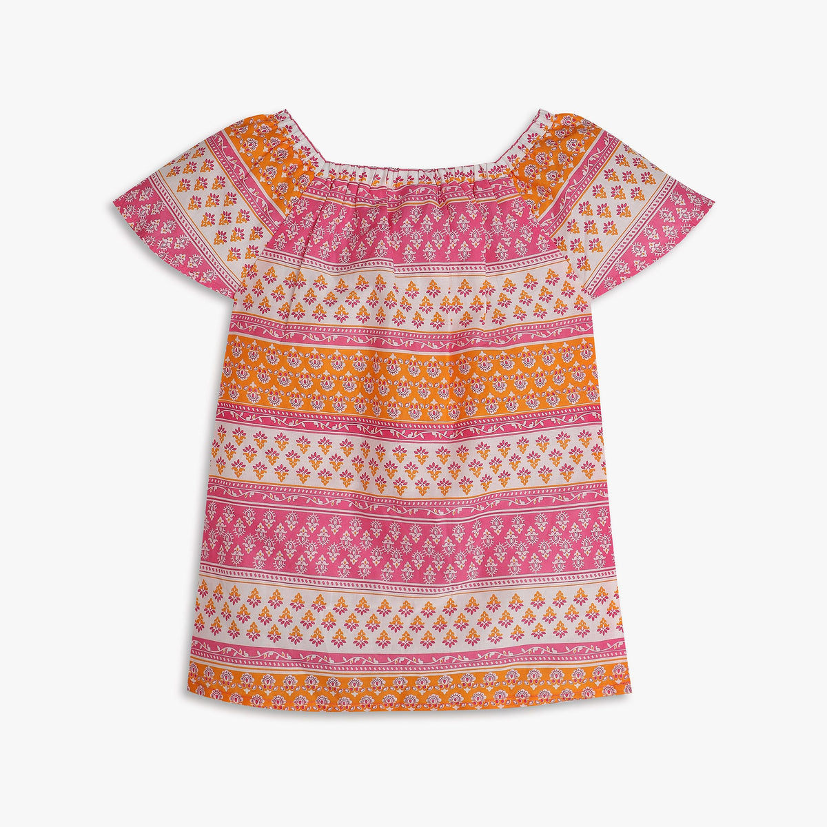 Girls Regular Fit Printed Top