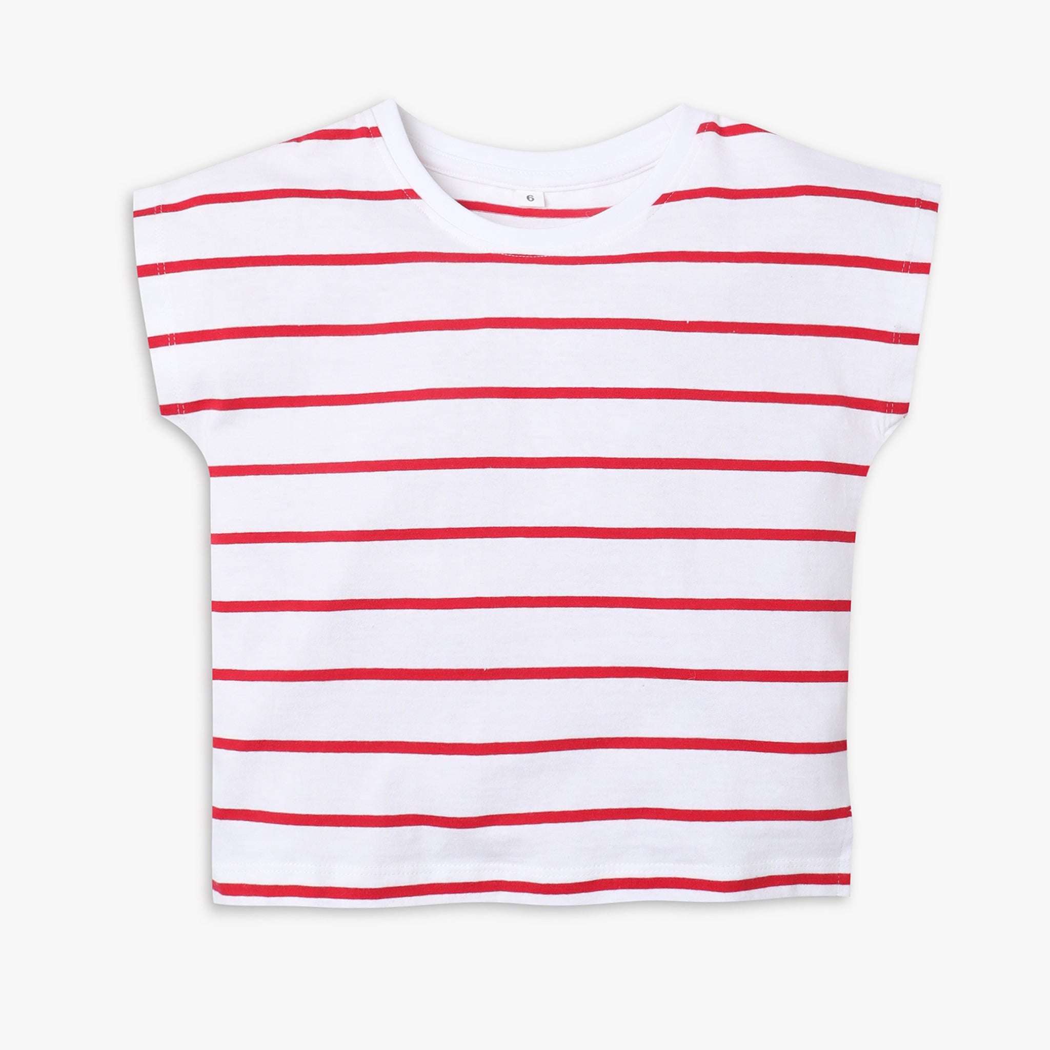 Girls Boxy Fit Striped T-Shirt