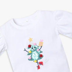 Girls Boxy Fit Embellished T-Shirt